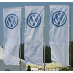 Printed Polyester Volkswagen Logo Rectangle Feather Flag