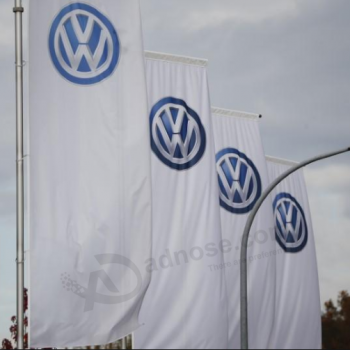 banner de bandeira de retângulo volkswagen poliéster com polo ao ar livre