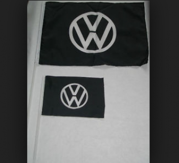 Bandiera da sventolare a mano volkswagen in poliestere da corsa per auto personalizzata
