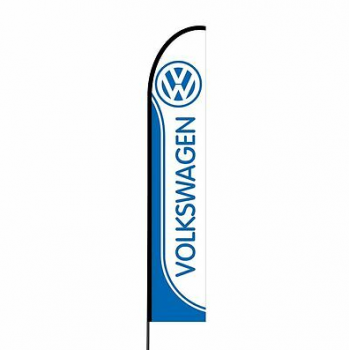 Publicité d’entreprise imprimée Volkswagen polyester swooper drapeau