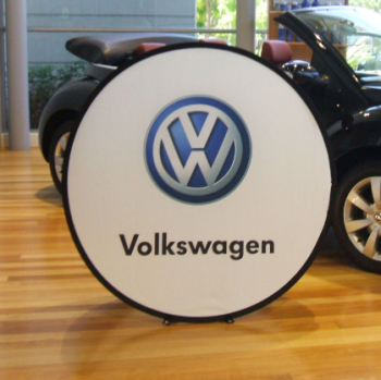 Volkswagen Pop Up Poster Stand, Volkswagen logo Pop Up Banner For Display