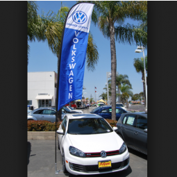 Promo Volkswagen logo advertising swooper flags custom