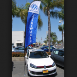 promo volkswagen logo werbung swooper flags custom