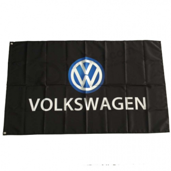 Drapeau de bannière publicitaire Volkswagen en polyester personnalisé de 3x5 pieds