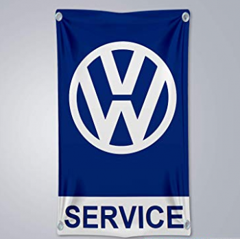Bannière publicitaire Volkswagen en polyester tricoté Bannière logo Volkswagen