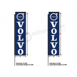 volvo automotive swooper boomer rechthoekige vlag, set met 15 'paal en grondpen, 3'wx 12'h vlag, full colour, 2 kits