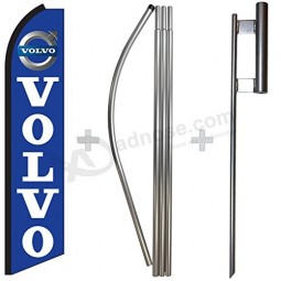 Volvo Swooper Feather Flag, Flagpole, & Ground Spike Kit