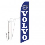 volvo (blau) super novo feather flag - komplett mit 15ft pole set und bodenspike