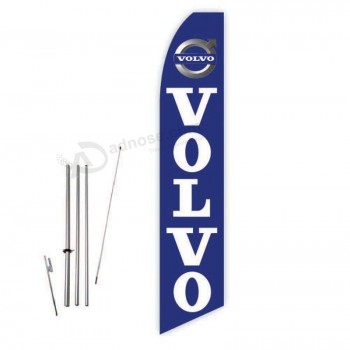 volvo (blau) super novo feather flag - komplett mit 15ft pole set und bodenspike
