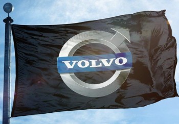 Drapeau Volvo Banner 3x5 ft Garage de voiture suédoise Noir