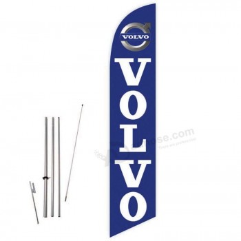 Cobb Promo Volvo (bleu) drapeau plume avec kit complet de poteau de 15 pieds et crampon au sol