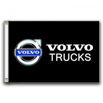 volvo trucks flags banner 3x5ft-90x150cm 100% polyester, leinwand kopf mit metallöse, innen und außen verwendbar