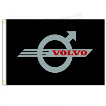 Accueil King Volvo Black Flags Banner 3X5FT 100 % Polyester, Tête en Toile avec Oeillet en Métal