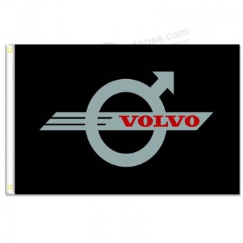 Home King Volvo Black Flags Banner 3X5FT 100% Polyester,Canvas Head with Metal Grommet