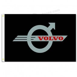 home king volvo schwarze fahnen banner 3x5ft 100% polyester, leinwand kopf mit metallöse