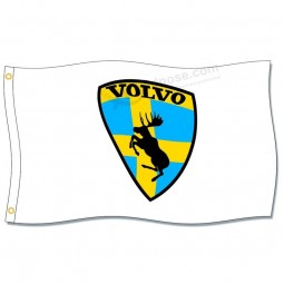 volvo flags 3x5ft 100% polyester, leinwand kopf mit metallöse