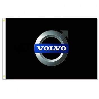 Accueil King Volvo Black Flags Banner 3X5FT 100 % Polyester, Tête en Toile avec Oeillet en Métal