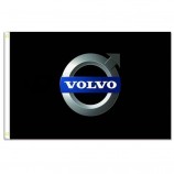 home king volvo schwarze fahnen banner 3x5ft 100% polyester, leinwand kopf mit metallöse