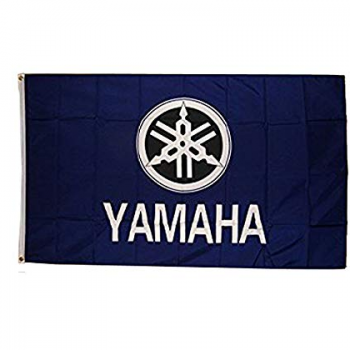 bandeira de publicidade de logotipo de poliéster yamaha