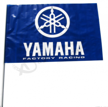 Coche motor yamaha hand stick flags para publicidad