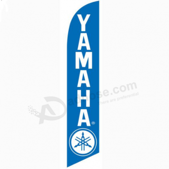 bandera de plumas de swooper de poliéster con logo de yamaha