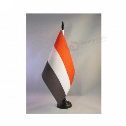 impresión de seda 68d poliéster yemen bandera de mesa del país