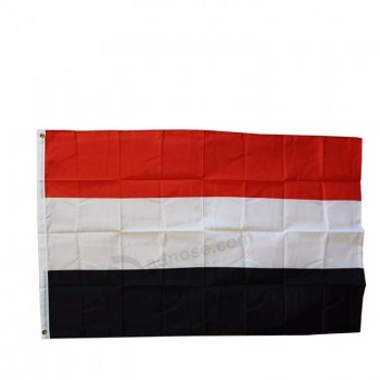 Bandera de Yemen textil de diseño personalizado 3x5 con satén de poliéster y más