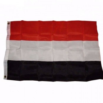 100 % polyester imprimé 3 * 5ft Yémen drapeaux du pays