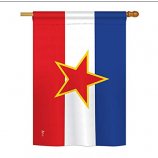 Nationaltag Hof Jugoslawien Land Garten Flagge Banner
