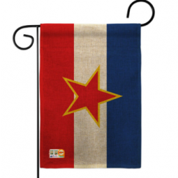 bandeira nacional de jardim decorativo de poliéster jugoslávia