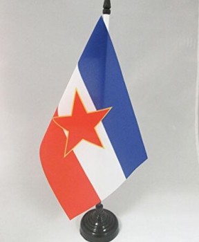 aangepaste polyester Joegoslavië tafel vergadering bureau vlag