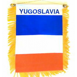 bandiera mini jugoslavia specchietto retrovisore finestrino
