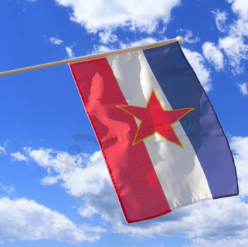 Yougoslavie main vague drapeaux festival décor sportif