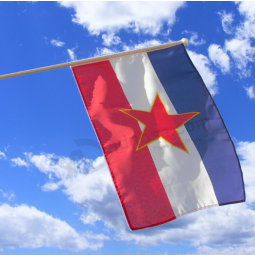 jugoslavia hand wave flags festival sports decor