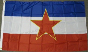 Bandera comunista de Yugoslavia 3x5 Viejo letrero de bandera f419