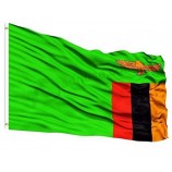 Sambia Landesflagge 3x5 ft gedruckt Polyester Fly Sambia Nationalflagge Banner mit Messing Ösen