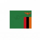 kundenspezifisches Logo Sambia-Flagge Bandana-Quadratschal des Großverkaufs der Fabrik