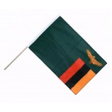 benutzerdefinierte dekorative Polyester Nation Sambia Land Hand Flagge