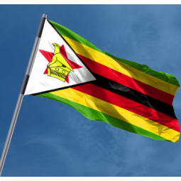 прочный открытый флаг нации 3x5ft зимбабве висит флаг