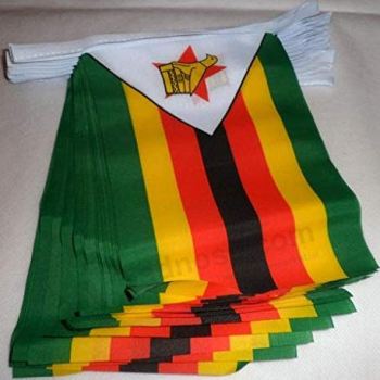 mini bandera de cuerda de zimbabwe bandera del empavesado de zimbabwe