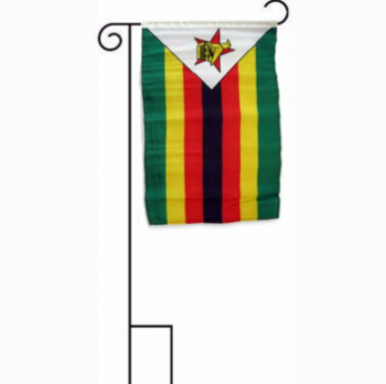 poliéster decorativo jardín decorativo bandera de zimbabwe personalizado