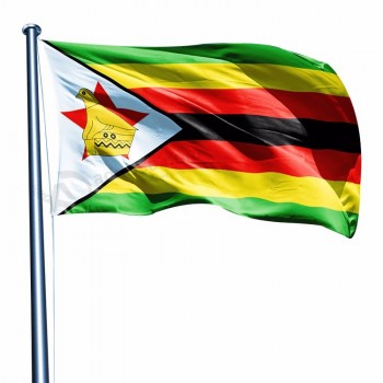 Alta qualidade 90x150 cm bandeira nacional do zimbábue bandeira do zimbábue ao ar livre