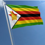 Proveedor de bandera nacional de zimbabwe de tamaño estándar vendedor caliente