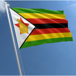 Proveedor de bandera nacional de zimbabwe de tamaño estándar vendedor caliente
