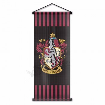 Harri Potter Hogwarts Maison Crests Drapeau Impression personnalisée Gryffondor Serpentard Serdaigle Poufsouffle Wall Scroll Banner 45x110cm