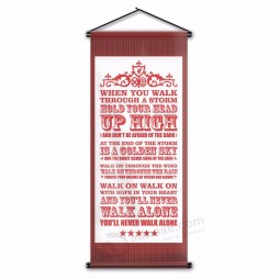 Großhandel benutzerdefinierte Scroll Banner Indoor Schlafzimmer Dekor hängende Wand Flagge für LFC Fußball Fan Geschenk 45x110cm