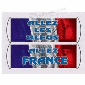 EK 2020 France Bannière de ventilateur télescopique Drapeau tenu Bannière Bannière rétractable Drapeau frecnh Éventail défilant Drapeau à main