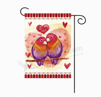Volant polyester valentines belle maison décoratif jardin drapeau