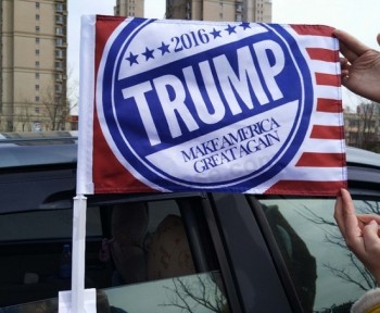 Bannière de drapeau de voiture mini atout personnalisé avec porte-drapeau de voiture