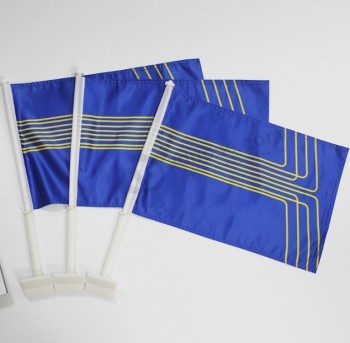 Drapeau de voiture d’impression personnalisée en gros de haute qualité pour fenêtre